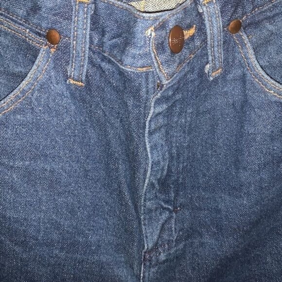 Wrangler Women's Classic Fit High-Waisted Blue Denim Jeans 13MWZG Size 7 X 32 - Picture 4 of 16